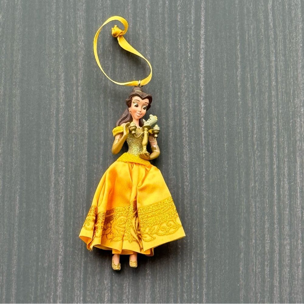 Disney Sketchbook Belle Ornament with Fabric Dress